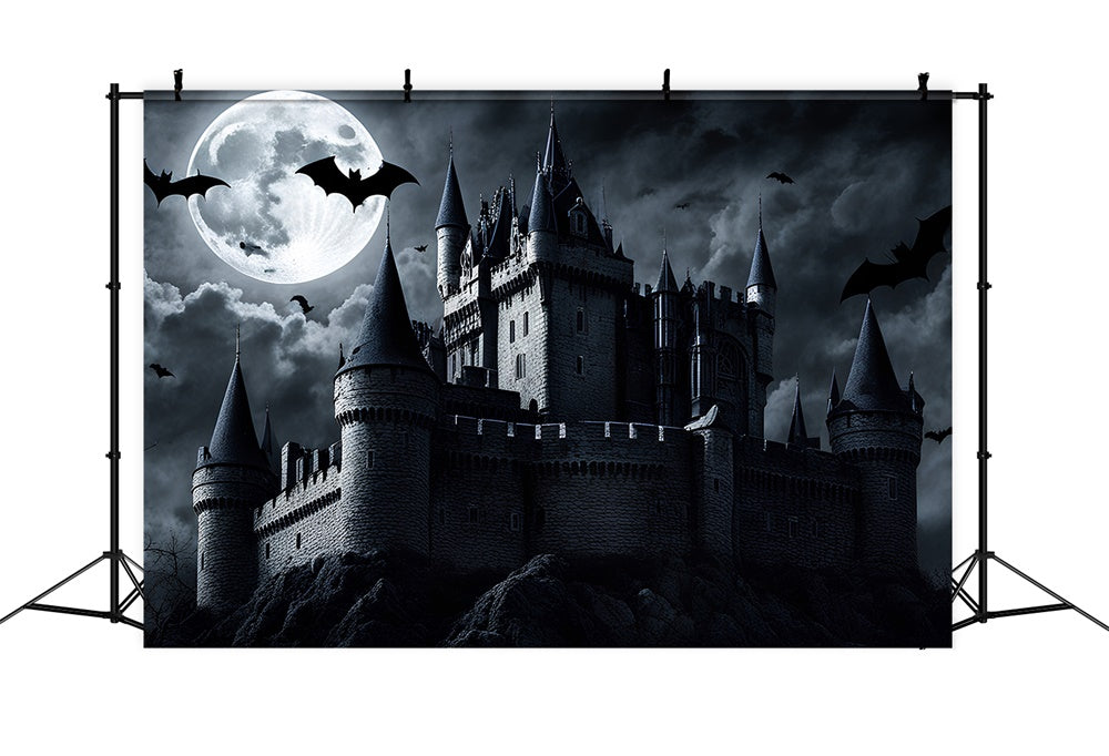 Dark Castle Halloween Full Moon Backdrop UK RR7-500