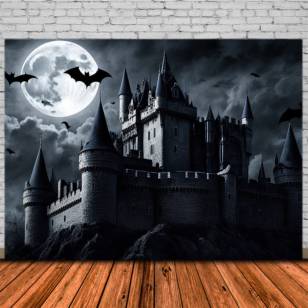 Dark Castle Halloween Full Moon Backdrop UK RR7-500