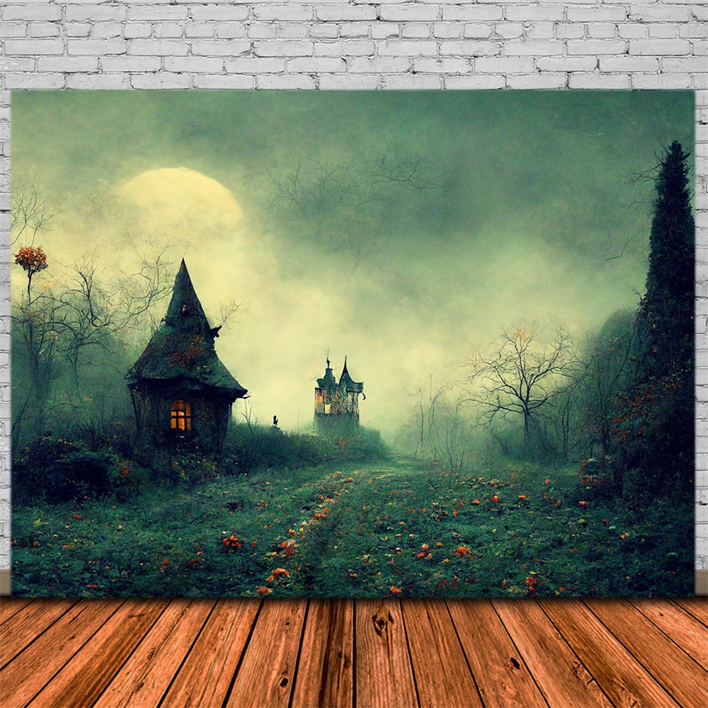 Halloween Spooky Forest Path Backdrop UK RR7-507