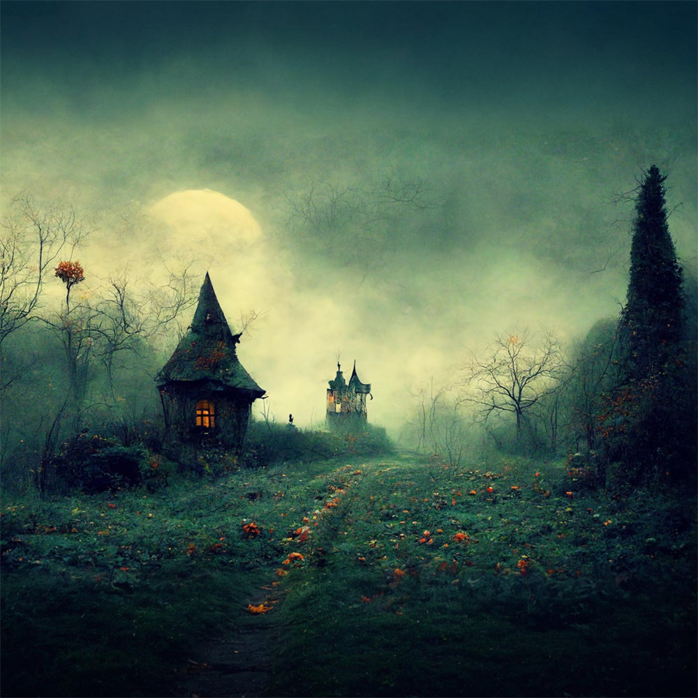 Halloween Spooky Forest Path Backdrop UK RR7-507