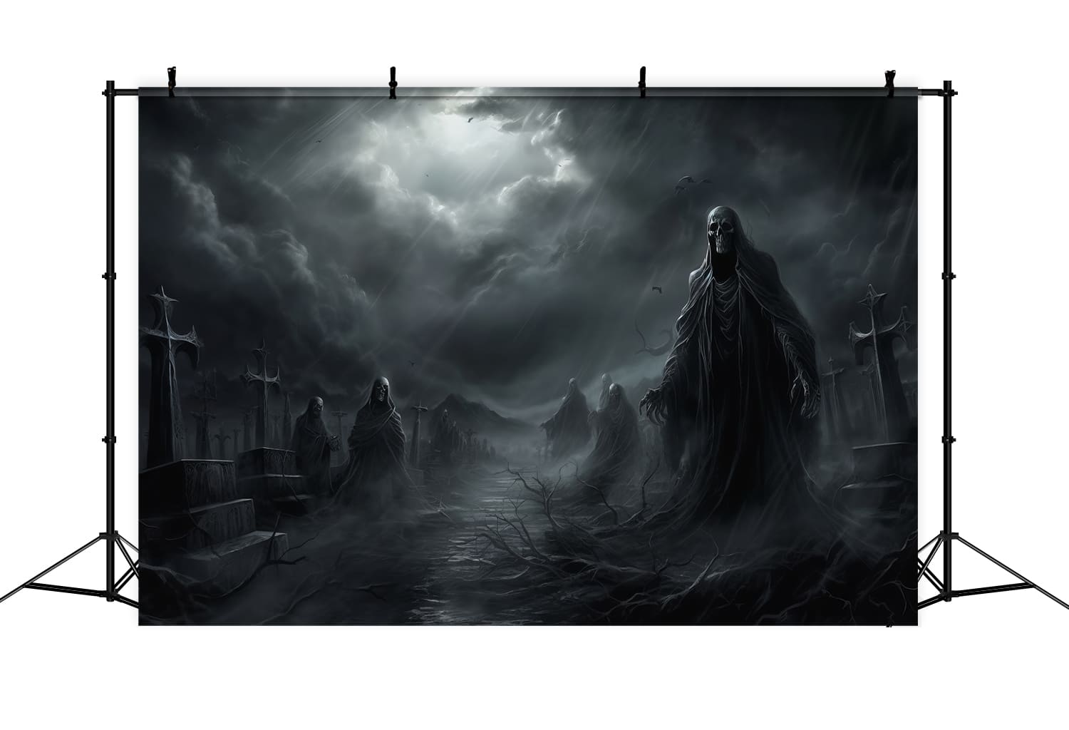 Halloween Night Ghost Photography Backdrop UK RR7-57