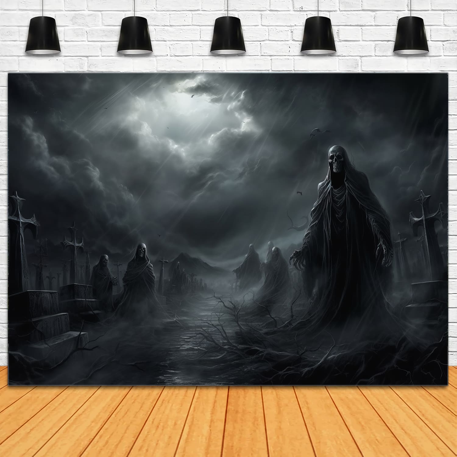 Halloween Night Ghost Photography Backdrop UK RR7-57