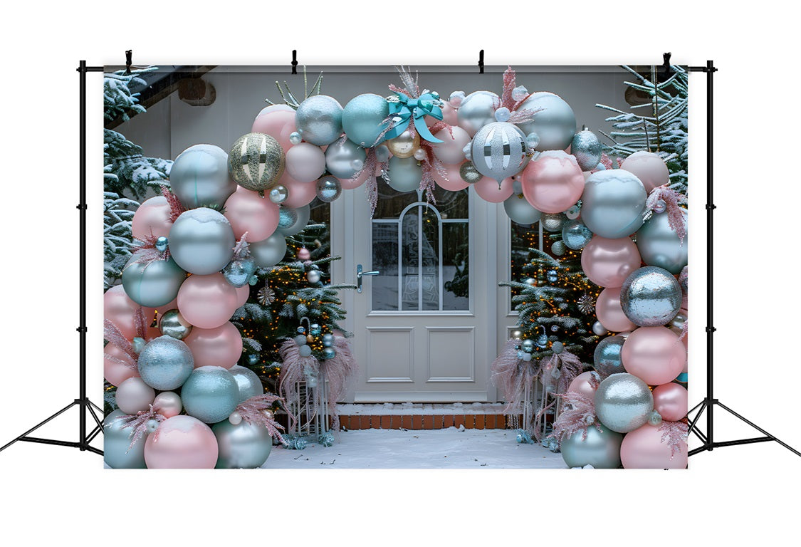 Christmas Elegant Balloon Arch Backdrop UK RR7-575