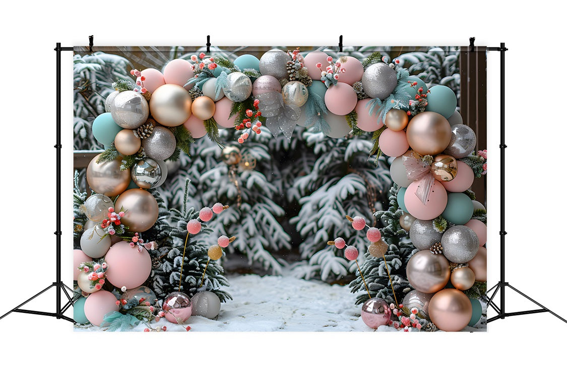 Christmas Festive Balloon Arch Backdrop UK RR7-576