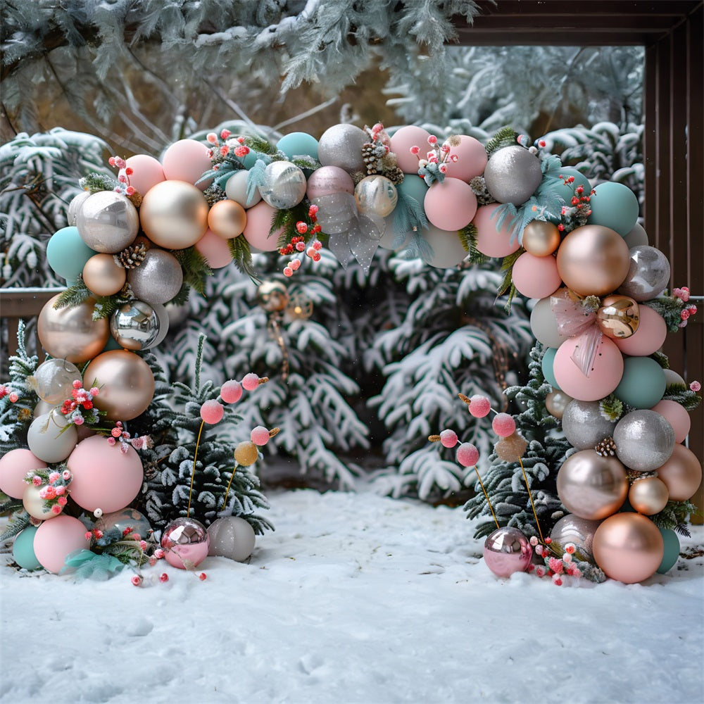 Christmas Festive Balloon Arch Backdrop UK RR7-576