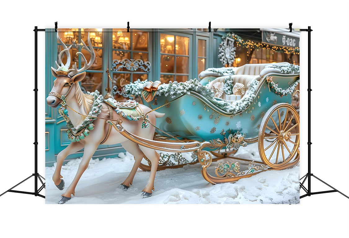 Christmas Magical Sleigh Ride Backdrop UK RR7-578