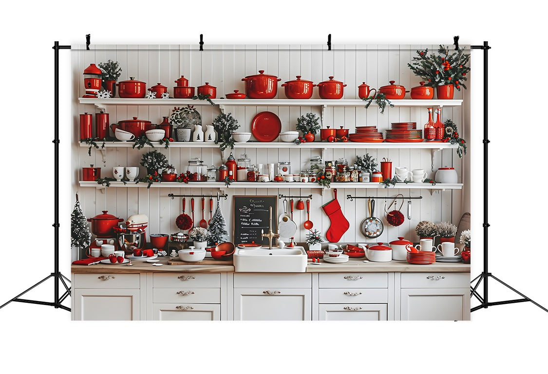 Christmas Festive Kitchen Wonderland Backdrop UK RR7-584