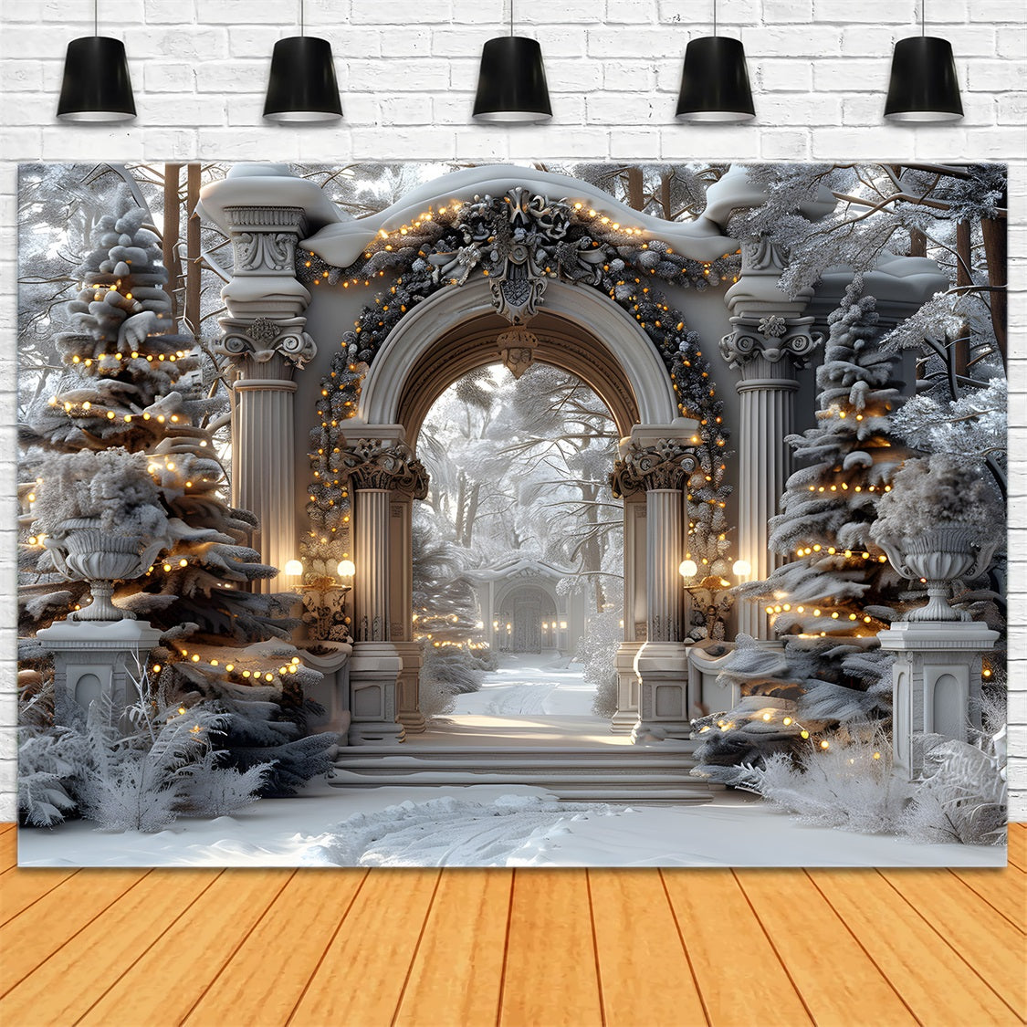 Christmas Enchanted Archway Wonderland Backdrop UK RR7-591