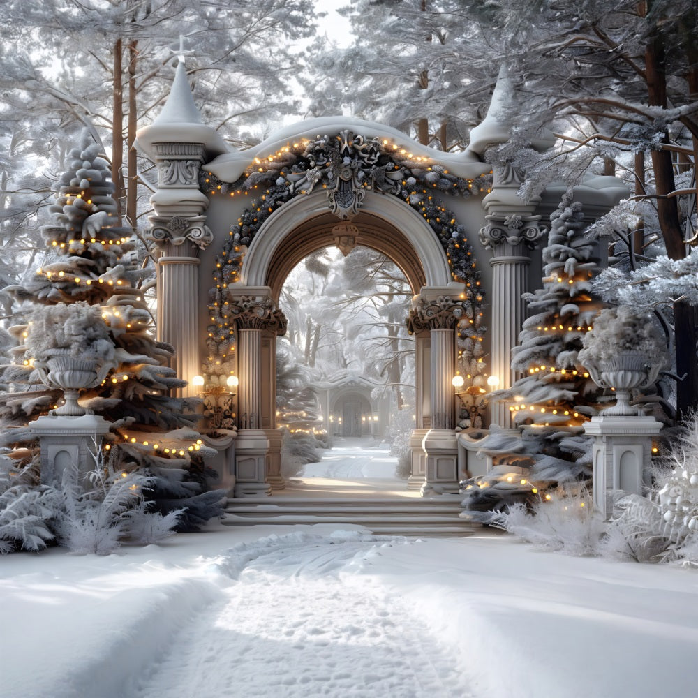 Christmas Enchanted Archway Wonderland Backdrop UK RR7-591