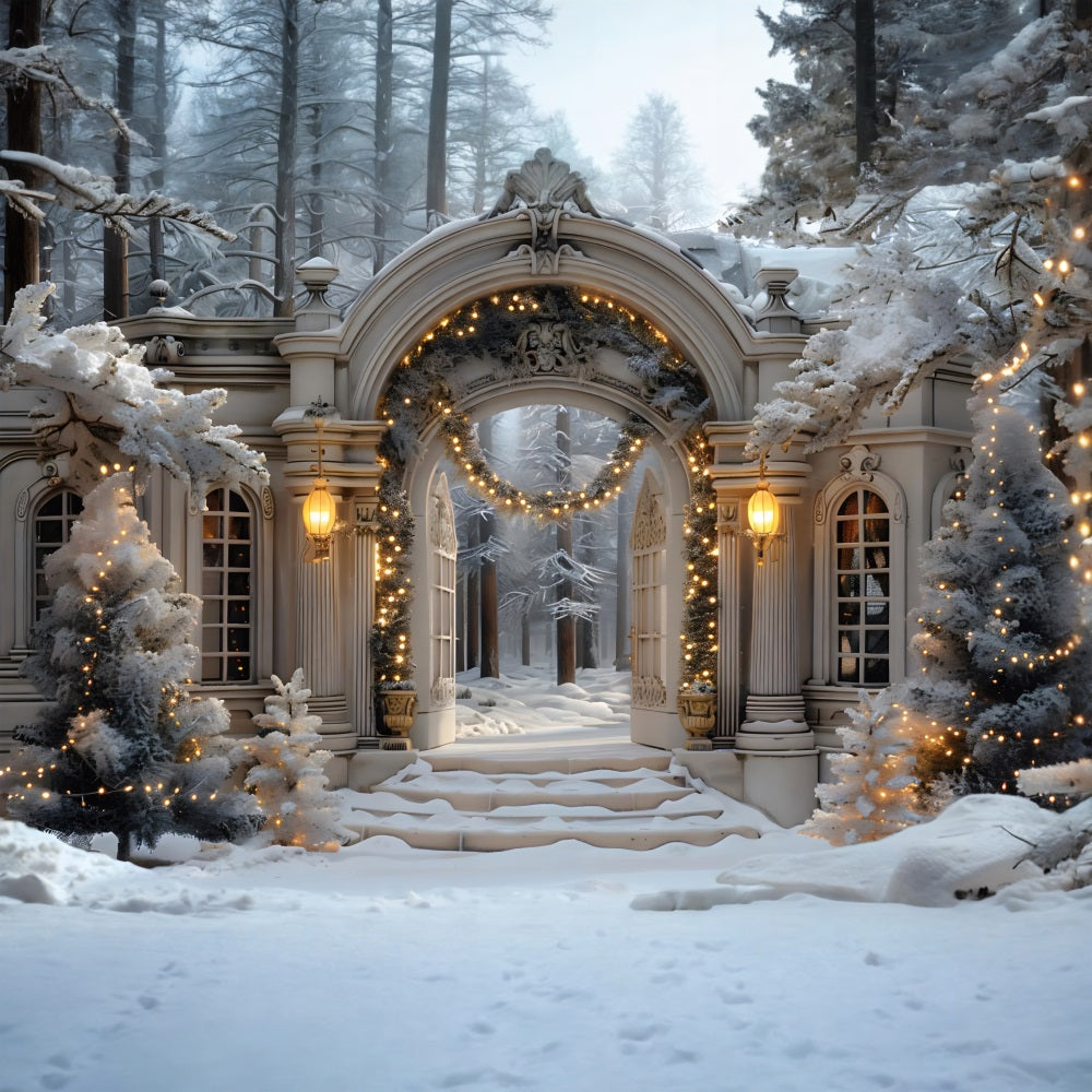 Christmas Winter Wonderland Archway Backdrop UK RR7-593