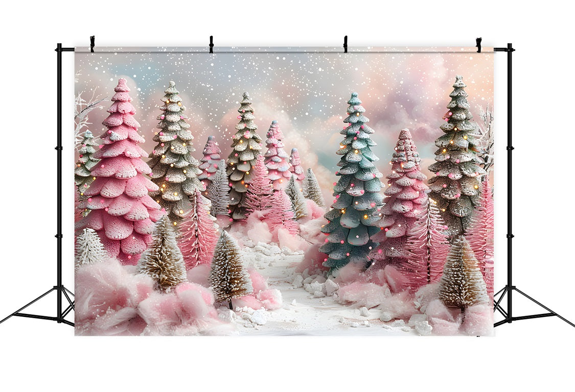 Christmas Pastel Fantasy Forest Backdrop UK RR7-599