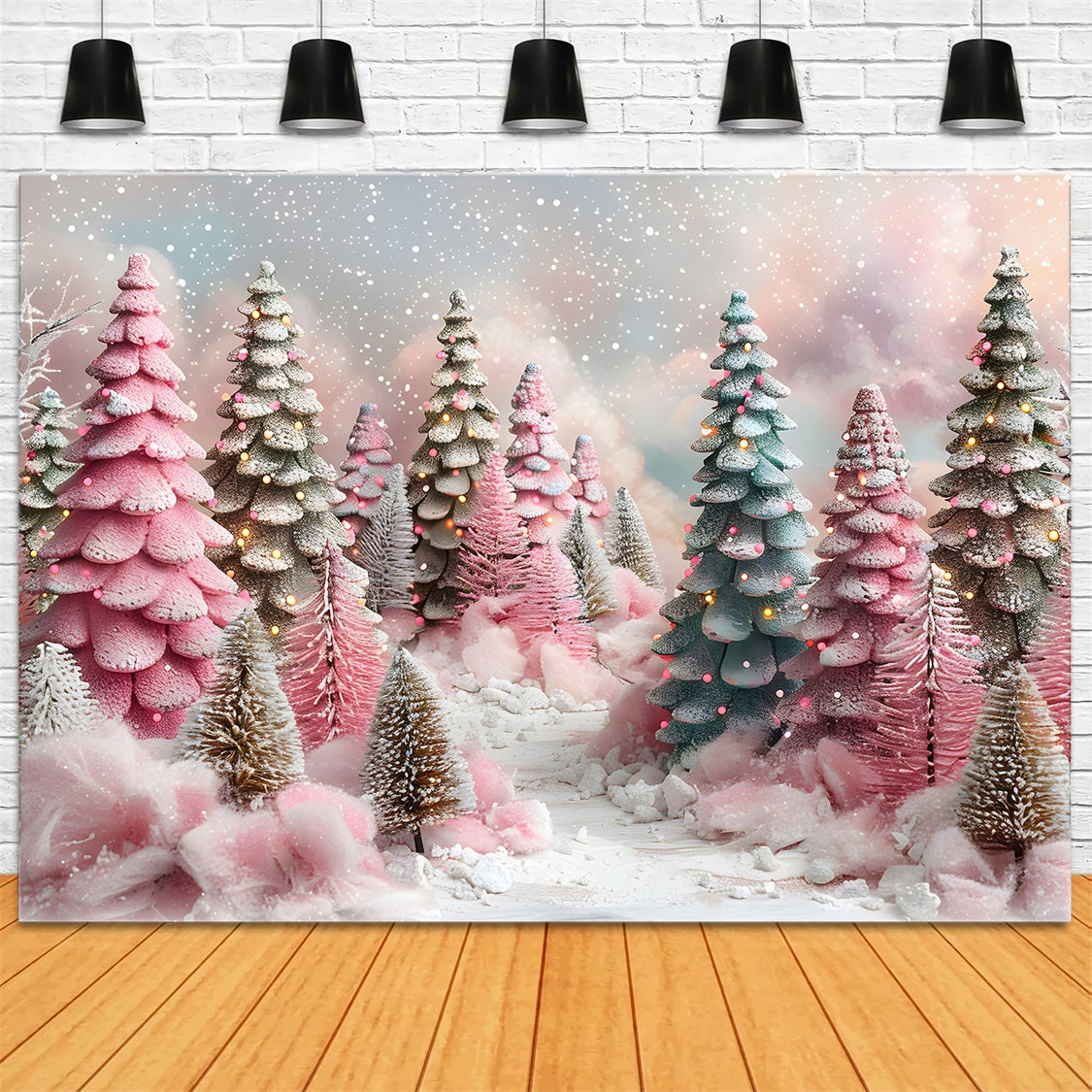 Christmas Pastel Fantasy Forest Backdrop UK RR7-599