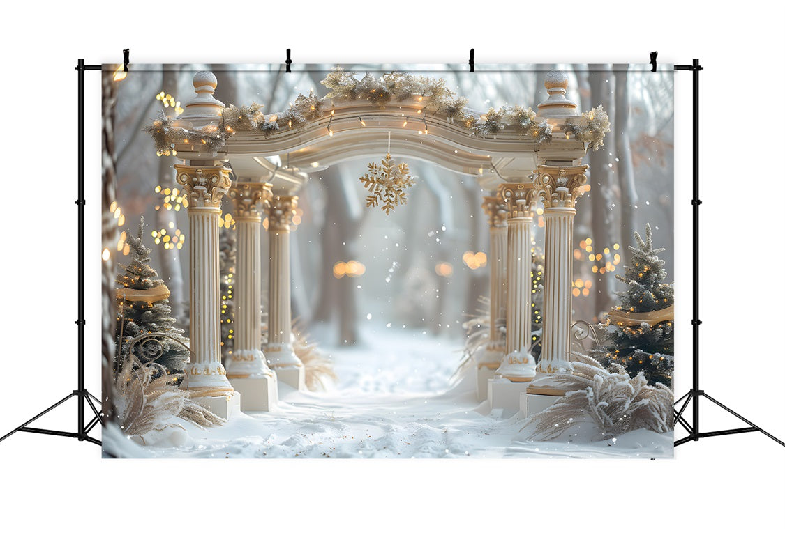 Christmas Snowflake Archway Wonderland Backdrop UK RR7-613