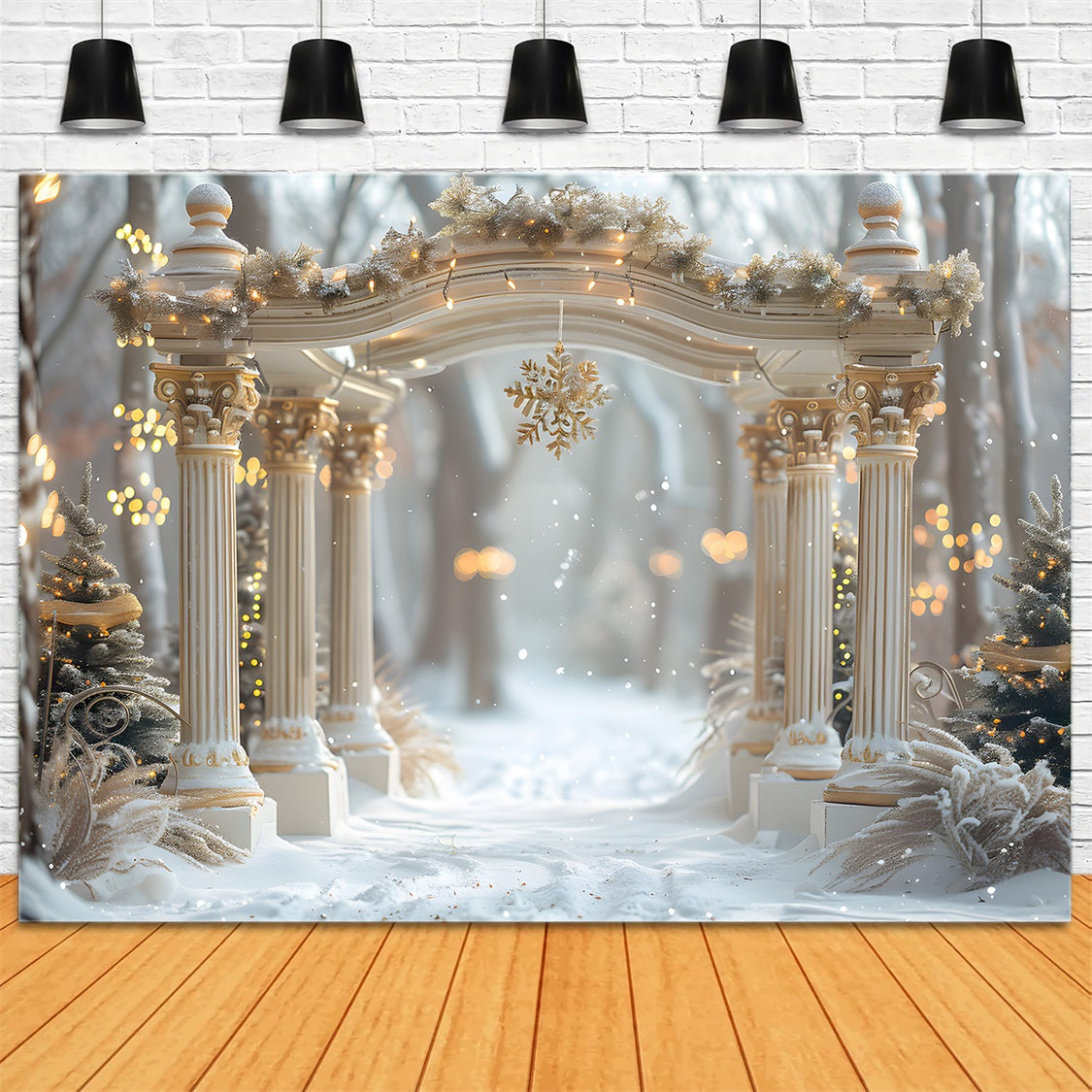 Christmas Snowflake Archway Wonderland Backdrop UK RR7-613