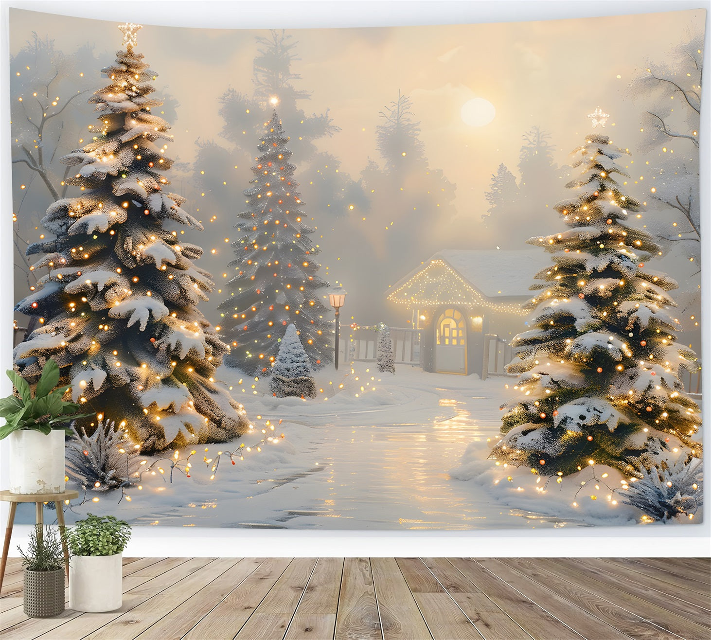 Christmas Enchanted Winter Pathway Backdrop UK RR7-615