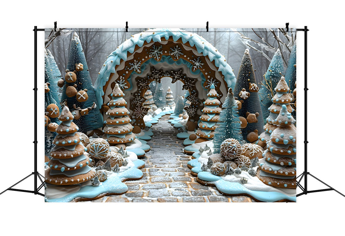 Christmas Gingerbread Enchanted Archway Backdrop UK RR7-618