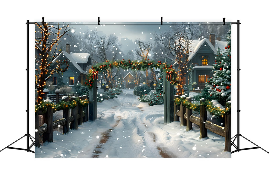 Christmas Village Festive Entrance Backdrop UK RR7-620