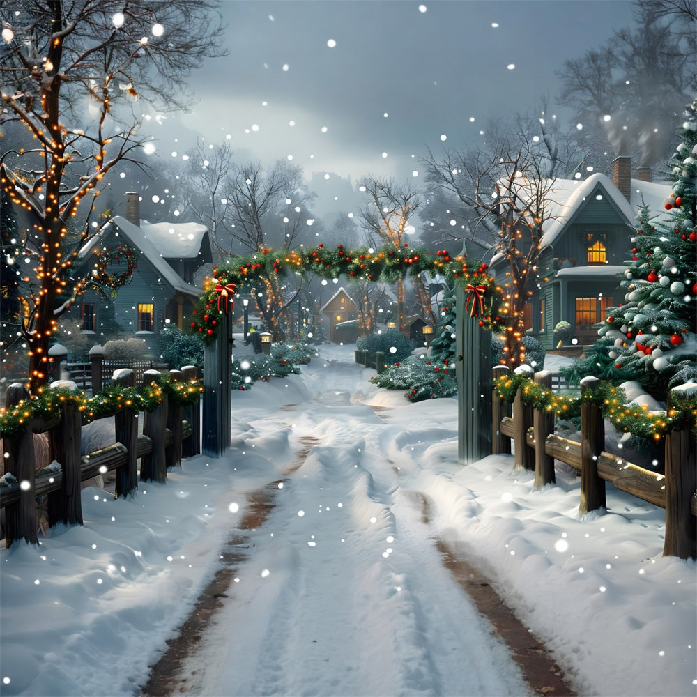 Christmas Village Festive Entrance Backdrop UK RR7-620