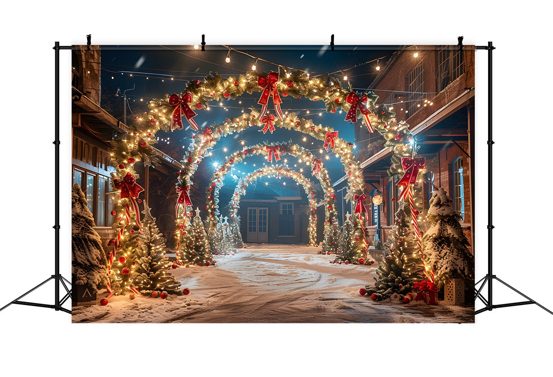 Christmas Festive Archway Lights Backdrop UK RR7-623