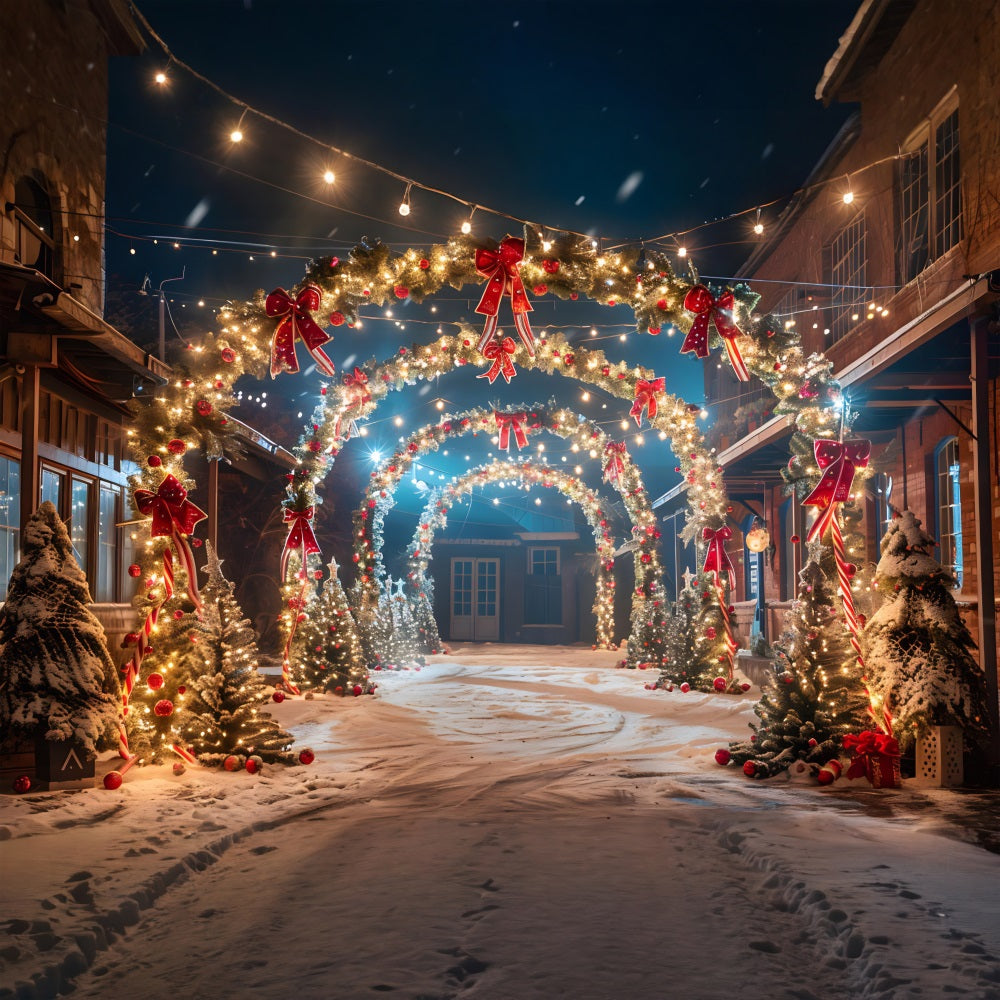 Christmas Festive Archway Lights Backdrop UK RR7-623