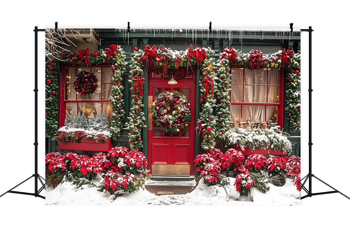 Christmas Festive Storefront Display Backdrop UK RR7-637