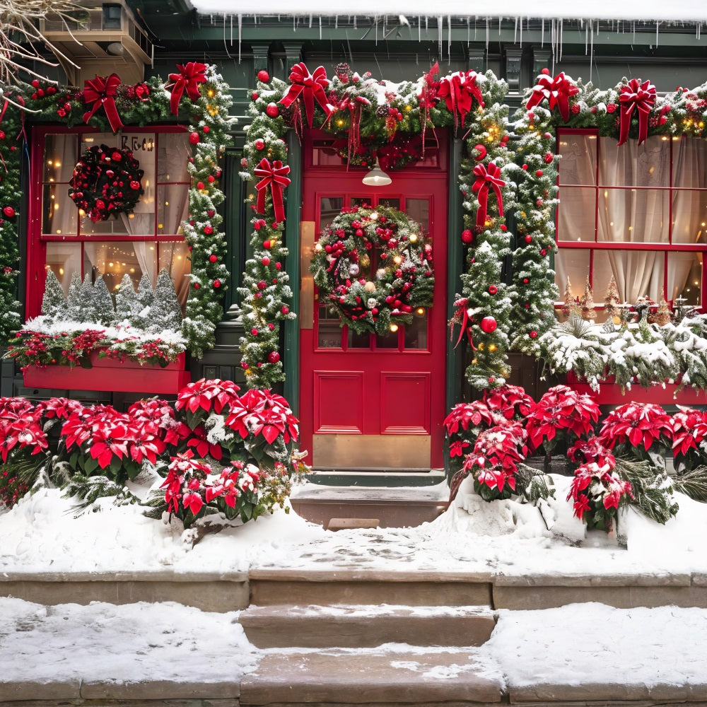 Christmas Festive Storefront Display Backdrop UK RR7-637