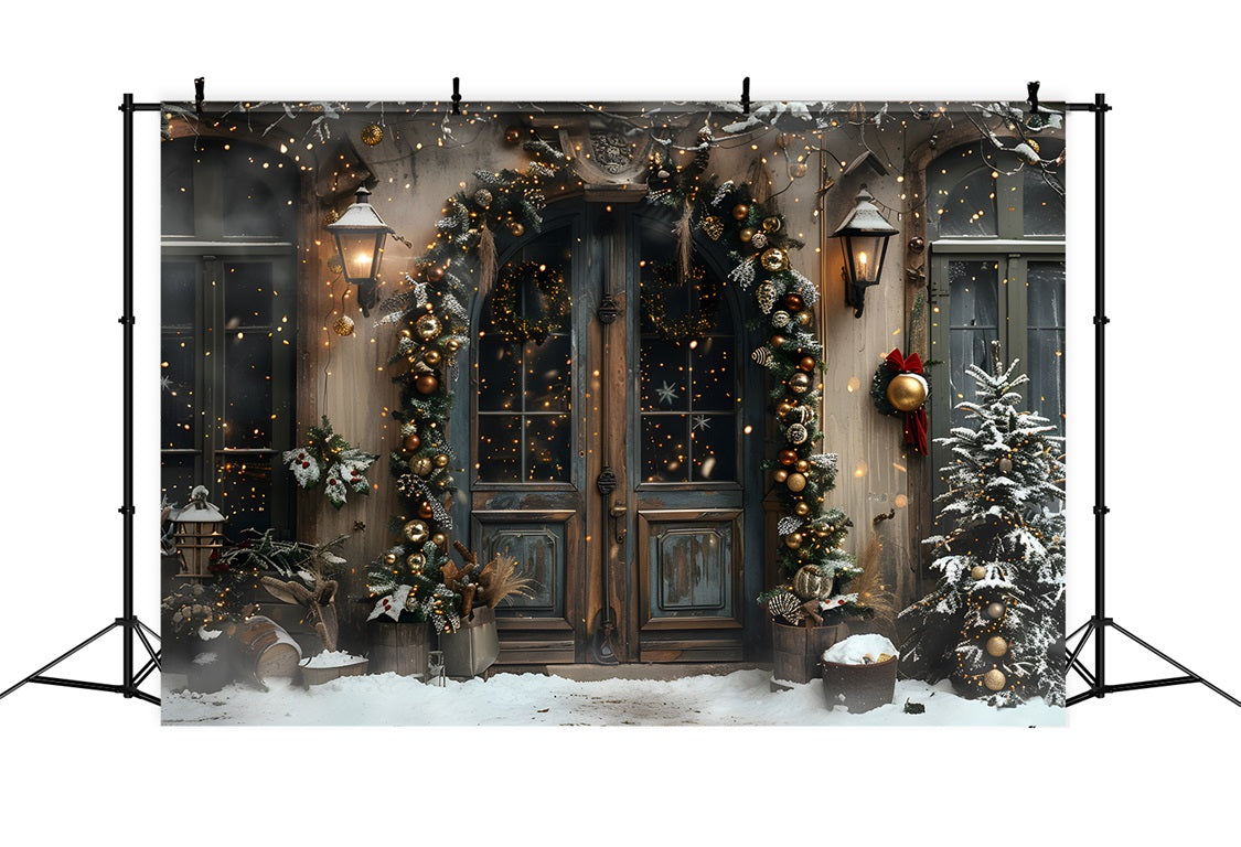 Christmas Elegant Arched Entrance Backdrop UK RR7-669