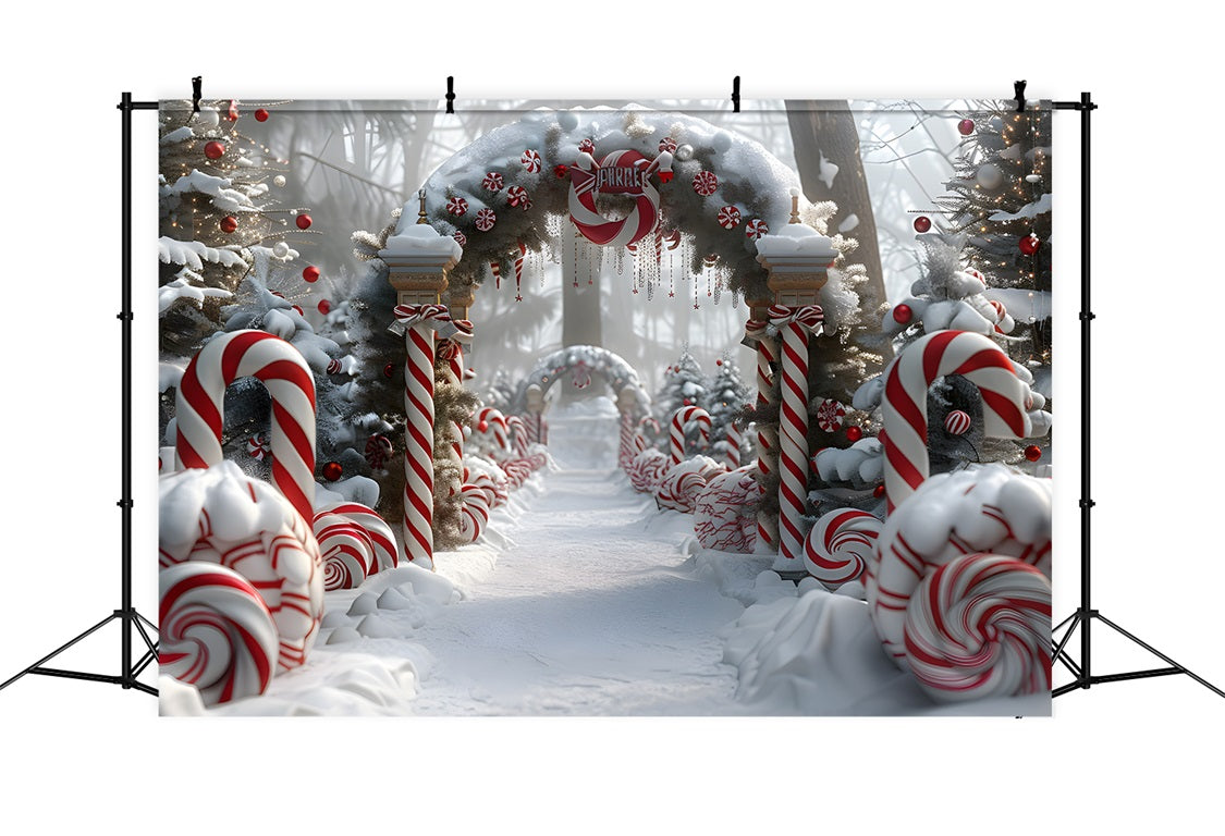 Christmas Peppermint Candy Archway Backdrop UK RR7-673