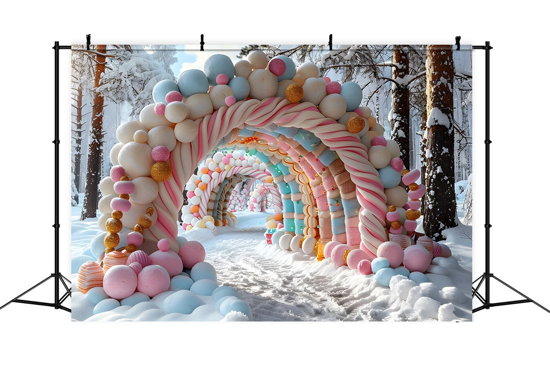 Christmas Candy Land Archway Backdrop UK RR7-703