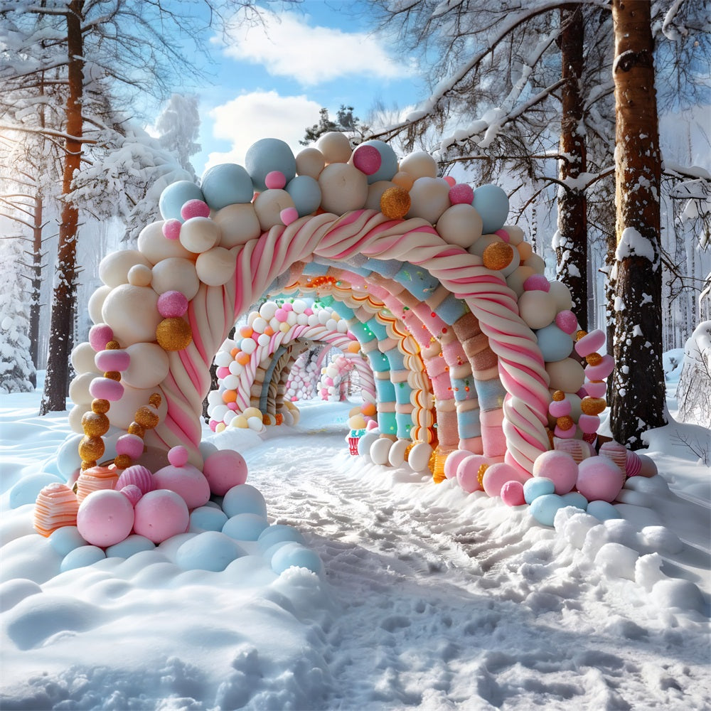 Christmas Candy Land Archway Backdrop UK RR7-703