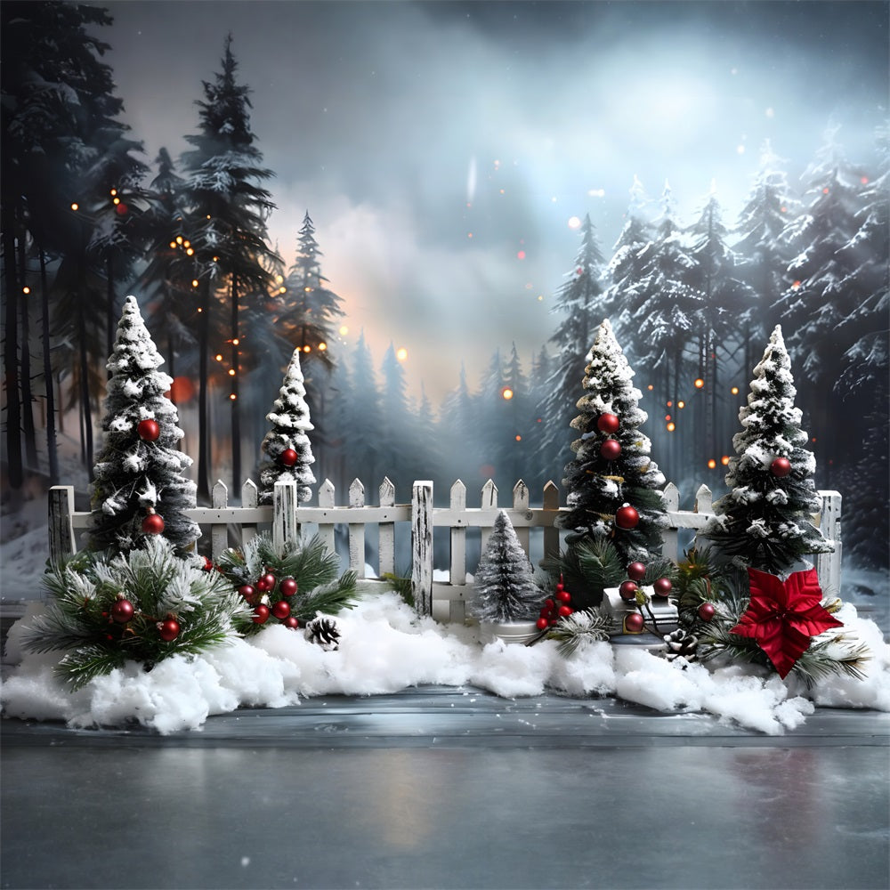 Christmas Tranquil Snowy Forest Backdrop UK RR7-705