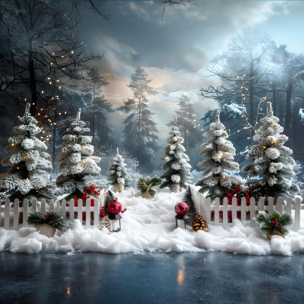 Christmas Winter Forest Wonderland Backdrop UK RR7-706