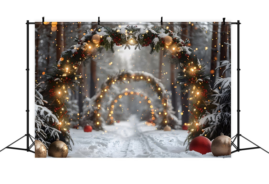 Christmas Snowy Forest Archway Backdrop UK RR7-708