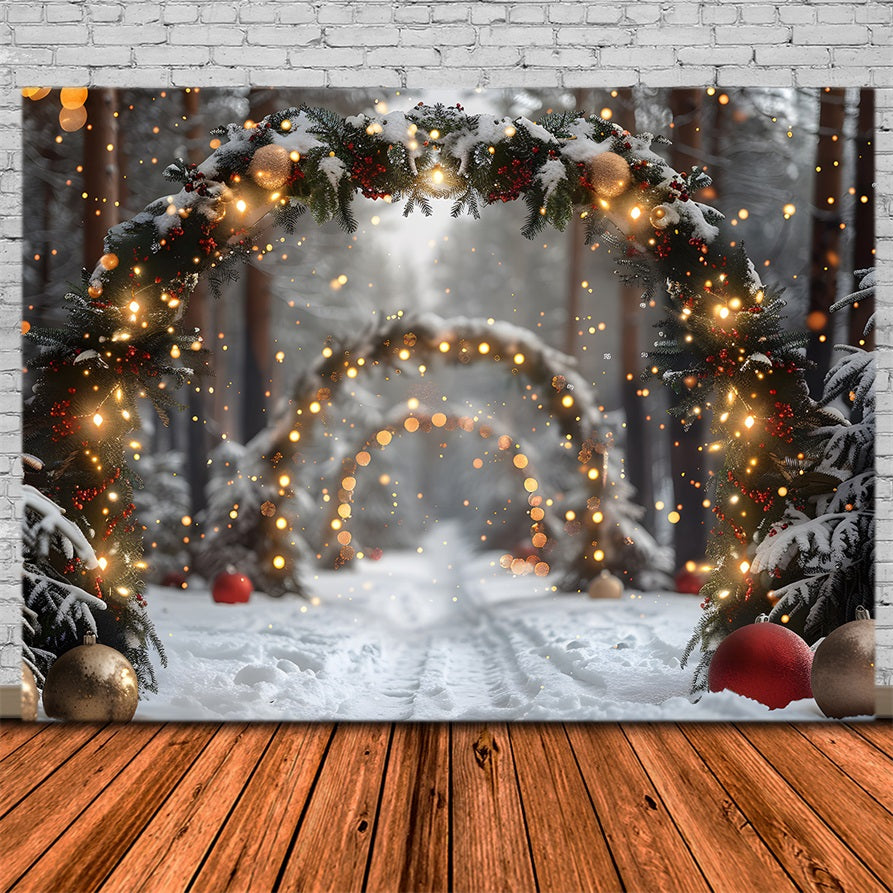 Christmas Snowy Forest Archway Backdrop UK RR7-708