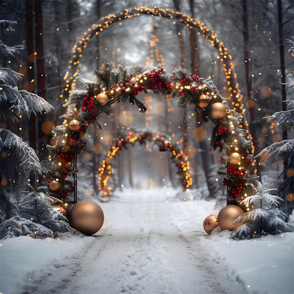 Christmas Enchanted Forest Archway Backdrop UK RR7-709