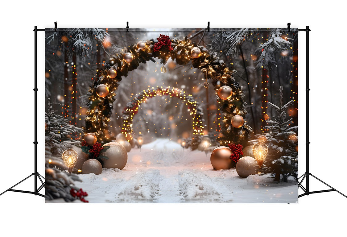 Christmas Sparkling Forest Archway Backdrop UK RR7-710