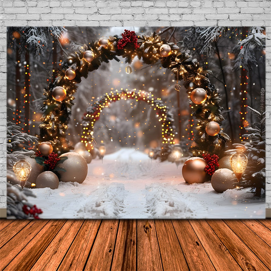 Christmas Sparkling Forest Archway Backdrop UK RR7-710