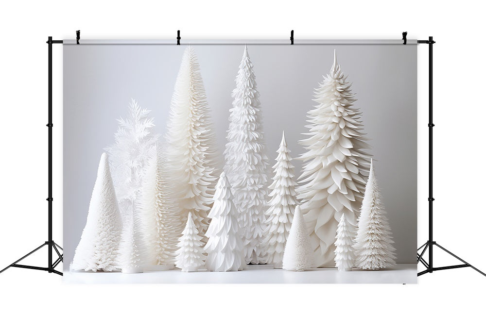 White Christmas Tree Photography Backdrop UK RR7-734