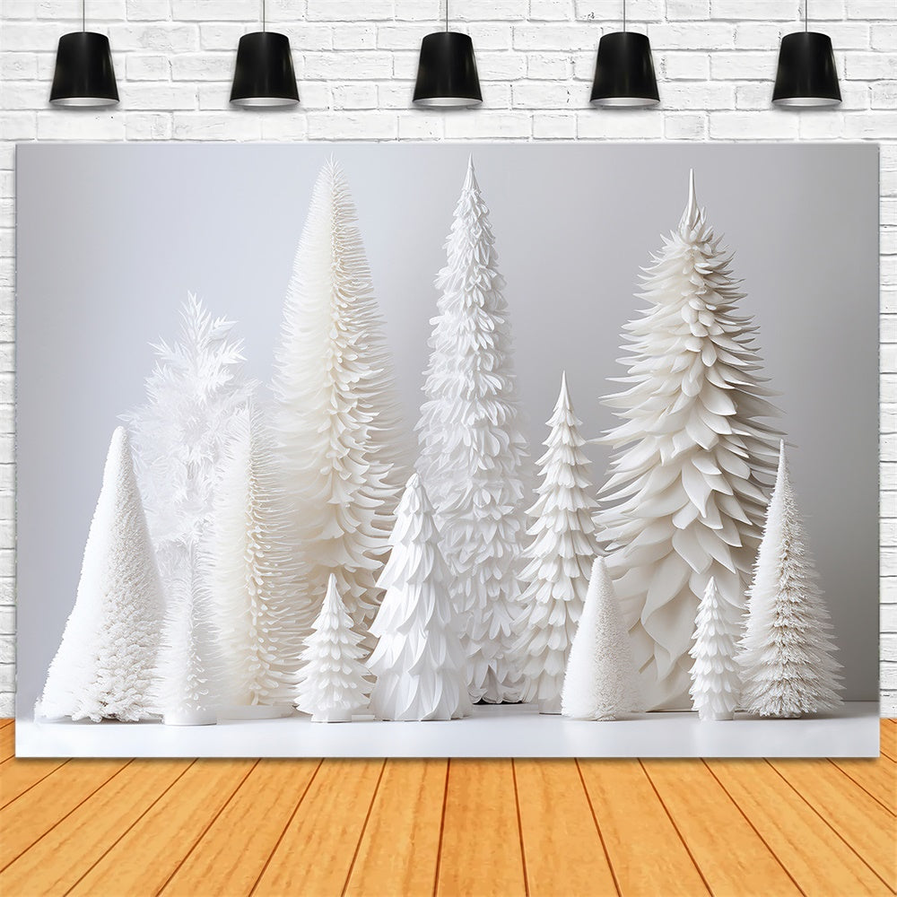 White Christmas Tree Photography Backdrop UK RR7-734