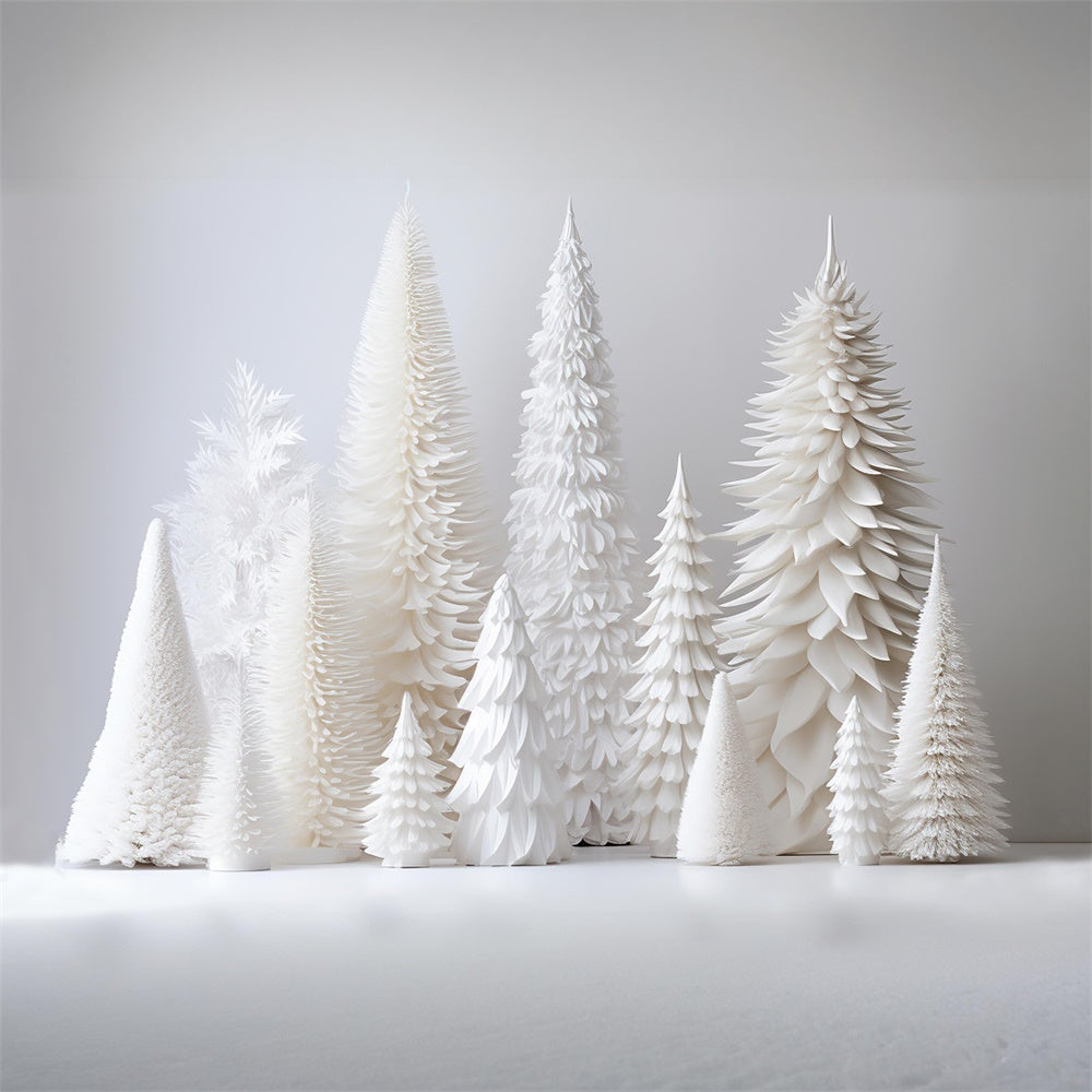 White Christmas Tree Photography Backdrop UK RR7-734