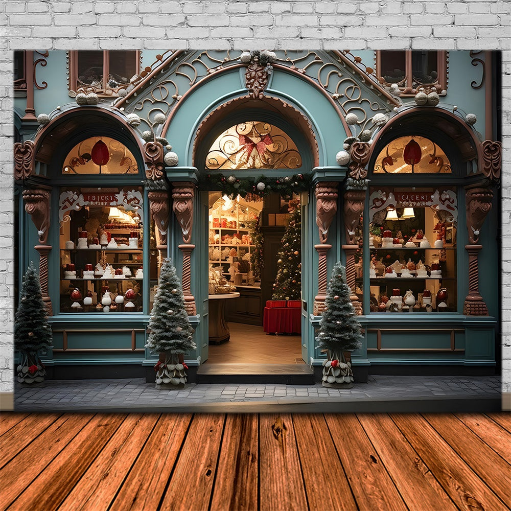 Christmas Tree Cake Shop Photography Backdrop UK RR7-879