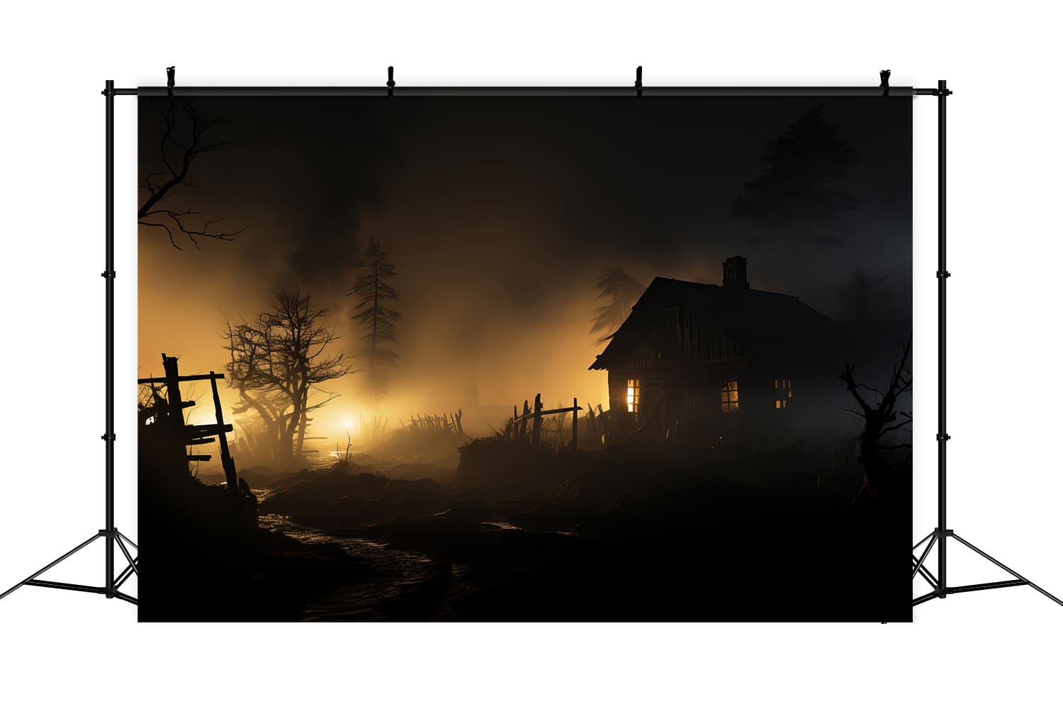 Halloween Foggy Forest Photography Backdrop UK RR7-92