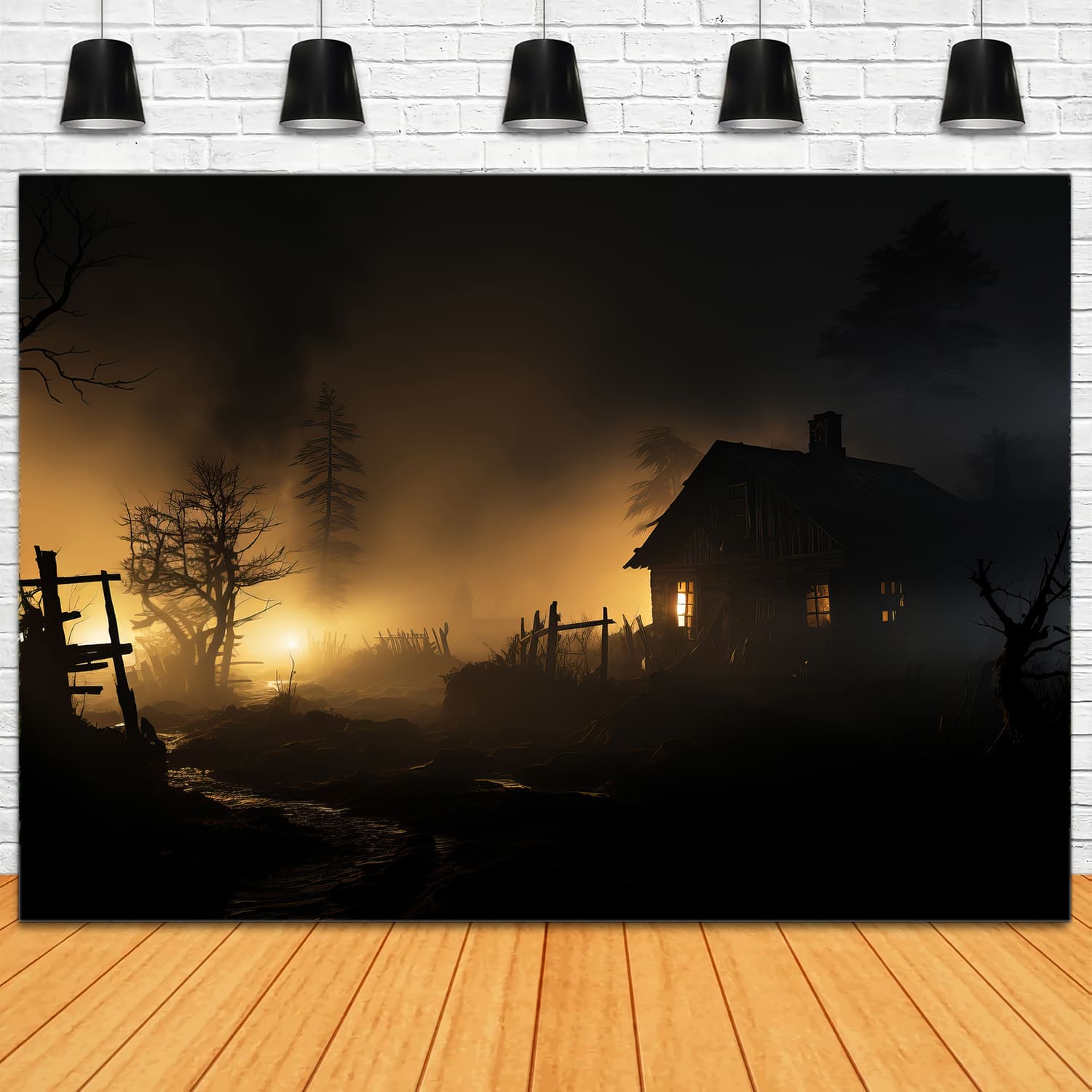 Halloween Foggy Forest Photography Backdrop UK RR7-92