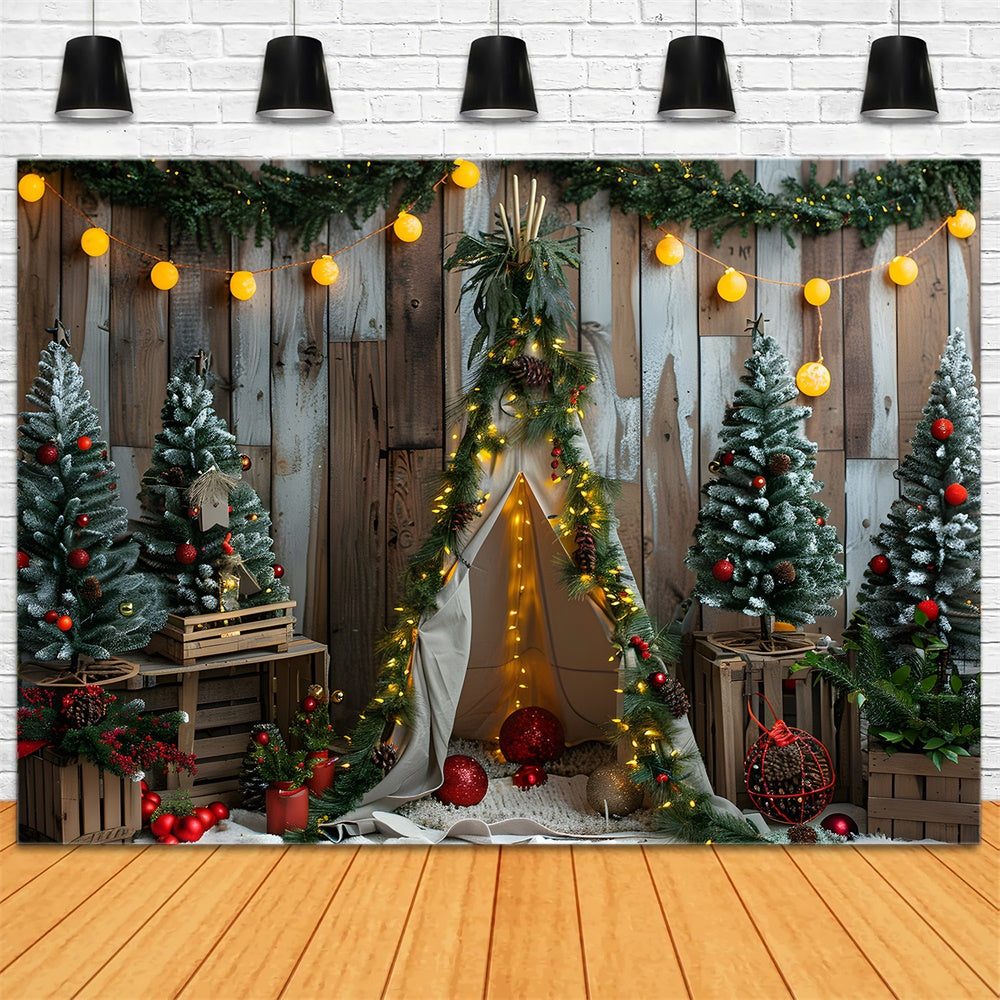 Glowing Lights Tiny Tent Christmas Backdrop UK RR8-12