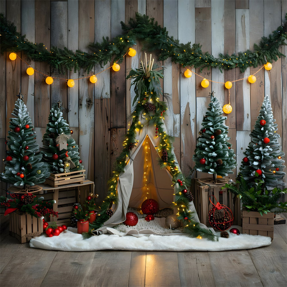 Glowing Lights Tiny Tent Christmas Backdrop UK RR8-12