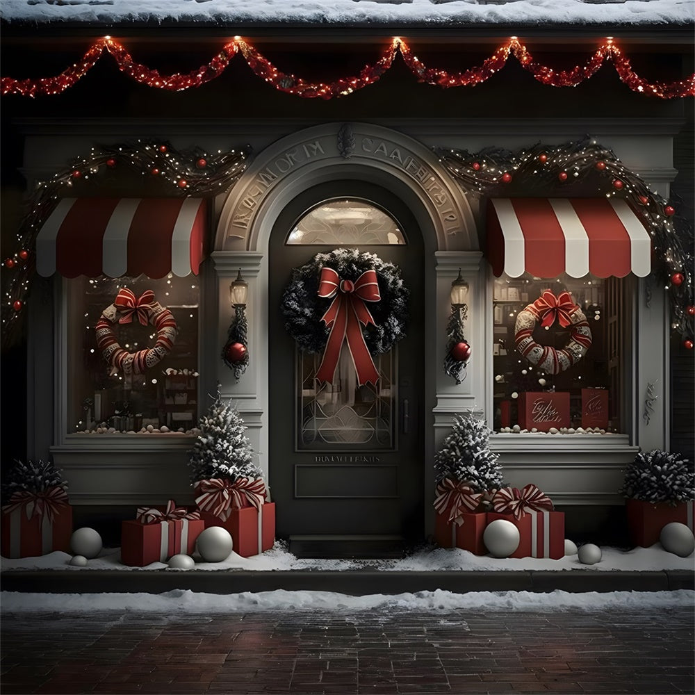 Christmas Festive Shop Window Gifts Backdrop UK RR8-140