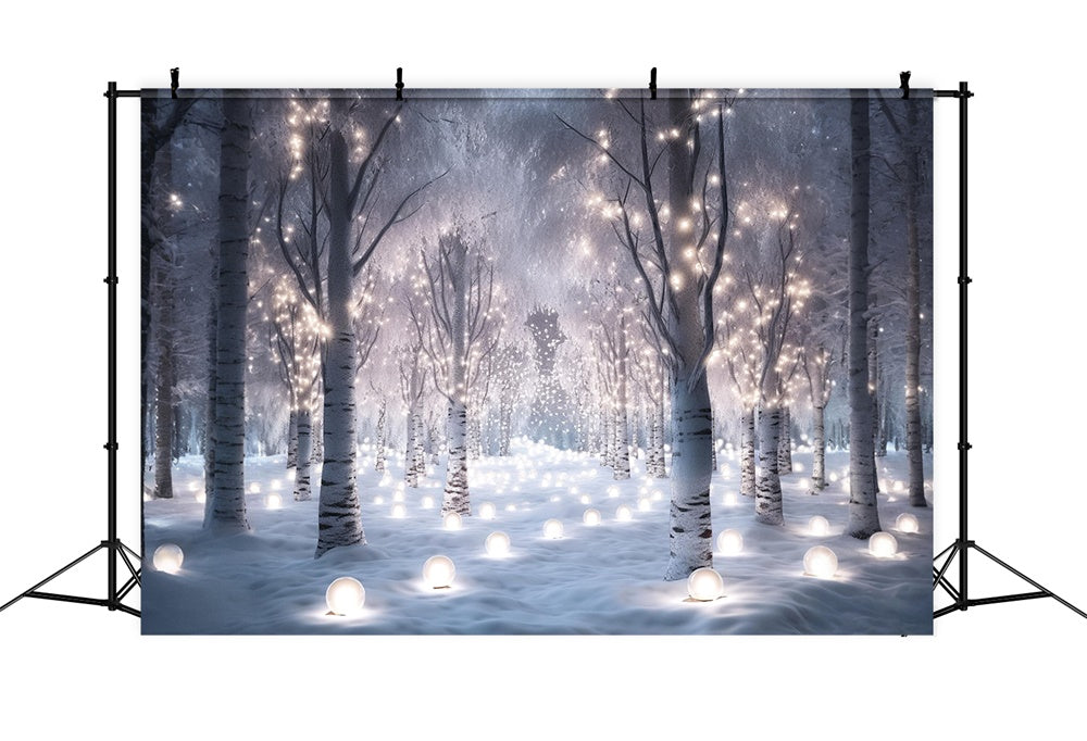 Christmas Enchanted Forest Fairy Lights Backdrop UK RR8-155