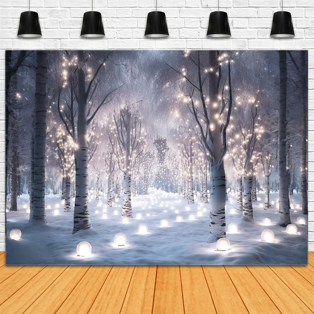 Christmas Enchanted Forest Fairy Lights Backdrop UK RR8-155