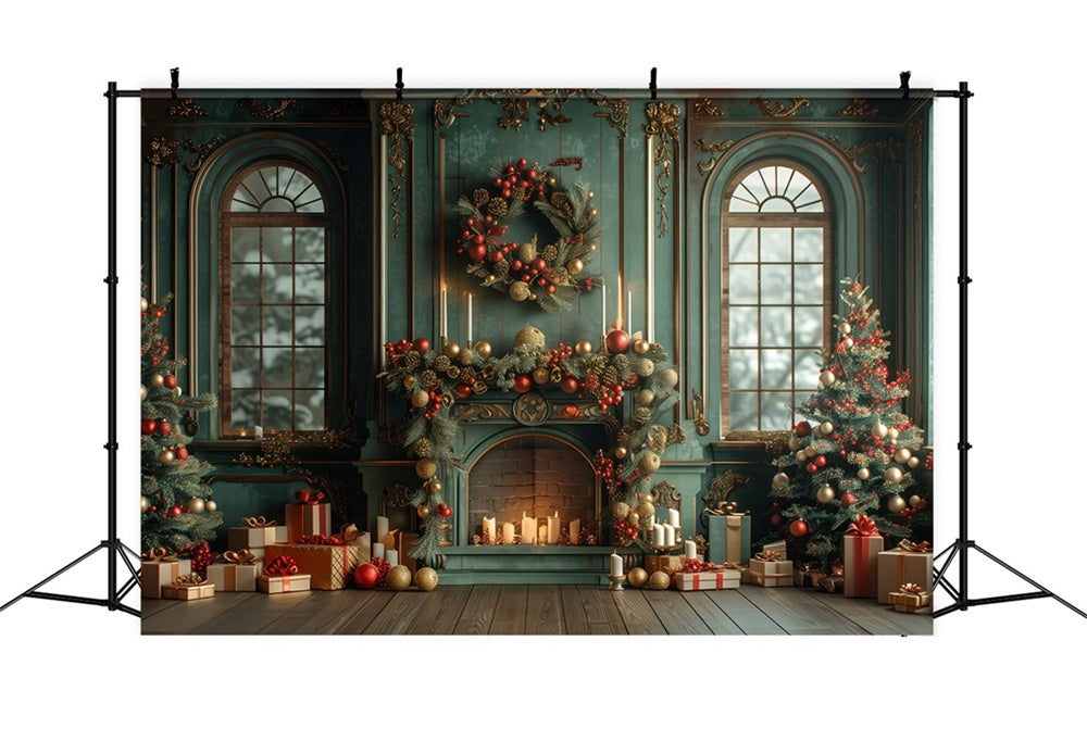 Christmas Grand Regal Living Room Backdrop UK RR8-170