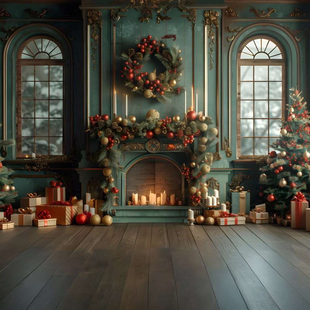 Christmas Grand Regal Living Room Backdrop UK RR8-170